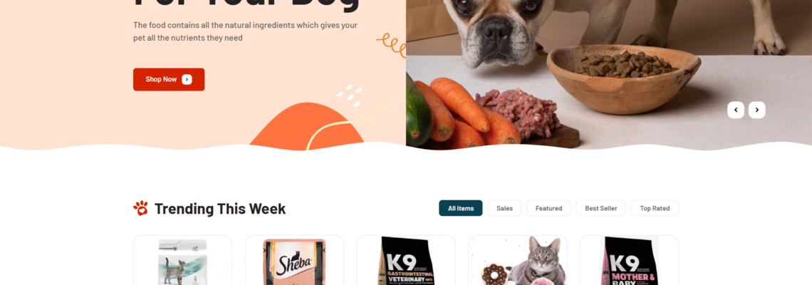تصميم وتطوير متجر إلكتروني لمنتجات الحيوانات – Pets Perfect Store باستخدام ووردبريس
