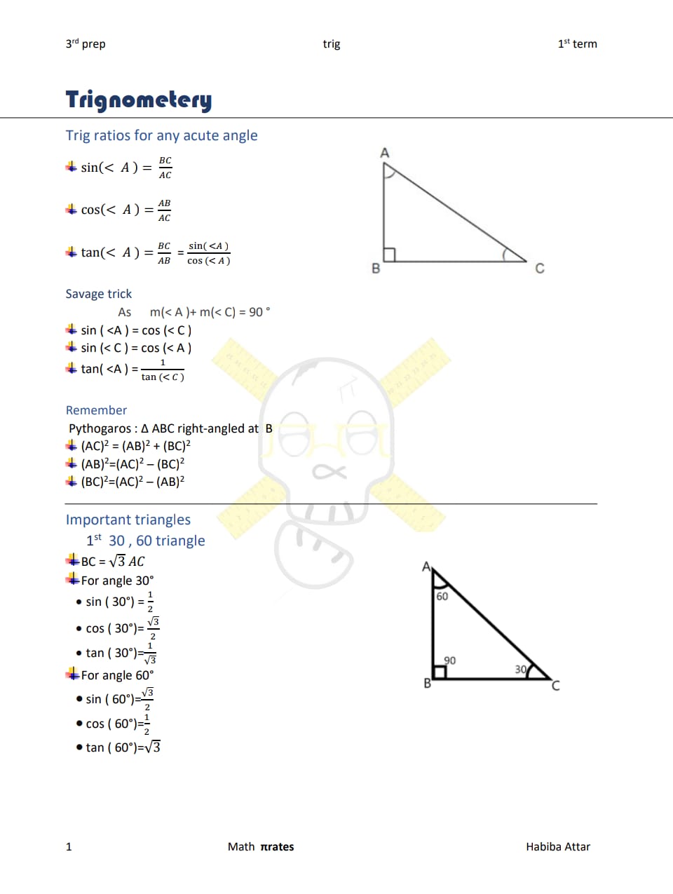 Math notes using MS word