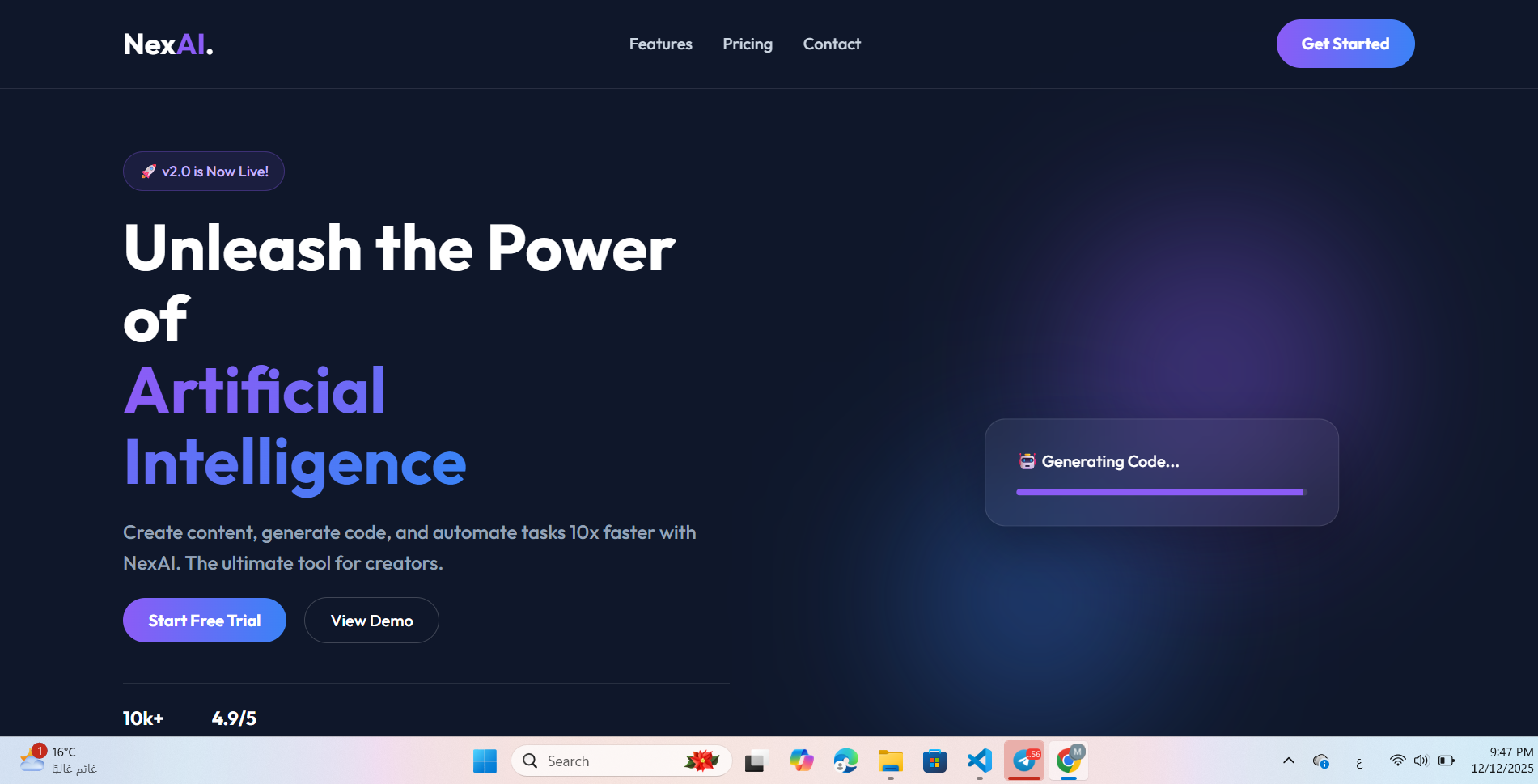 تصميم صفحة هبوط احترافية ومتجاوبة باستخدام HTML و CSS
