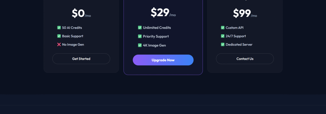 تصميم صفحة هبوط SaaS عصرية (Dark Mode & Glassmorphism)