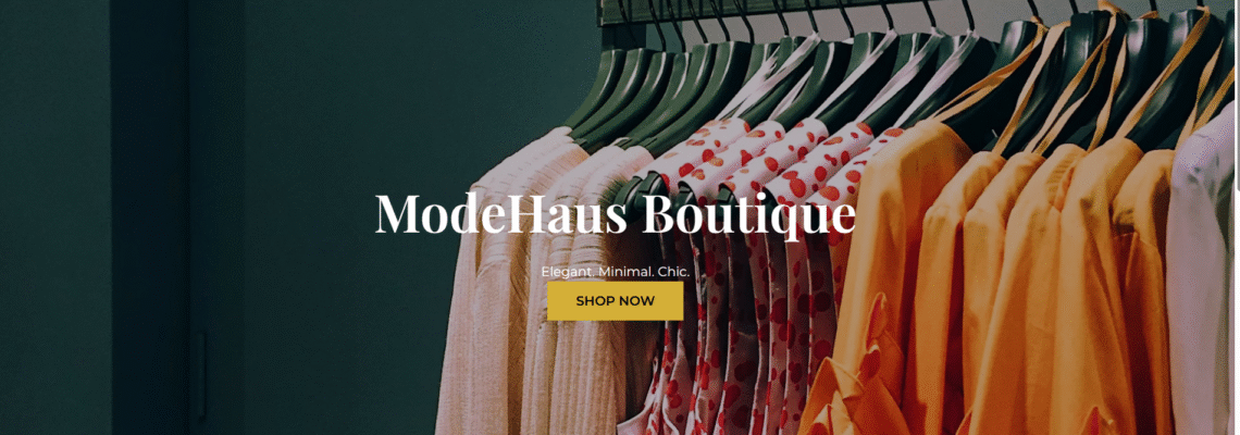 تصميم وتكويد واجهة متجر إلكتروني احترافي (ModeHaus)