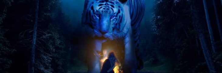Fantasy Concept Art | White Tiger Encounter